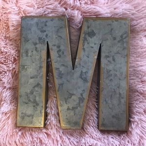 Aluminum metal “M”decor